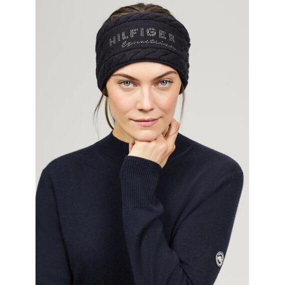 Dámská čelenka TOMMY HILFIGER Libby, kolekce 2025, modrá, vel. Uni