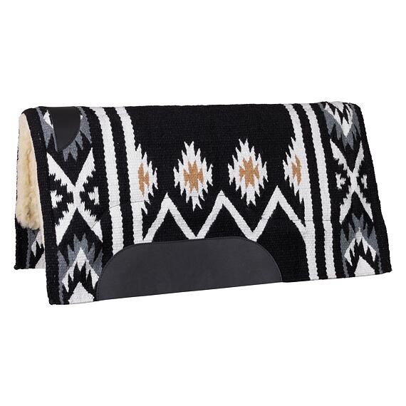 Westernová deka pod sedlo LproWest Arlington, černo/bílá, vel. 85 x 90 cm