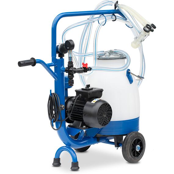 Mobilní dojící zařízení pro kozy s vozíkem a bezolejovou vývěvou 170 L/min