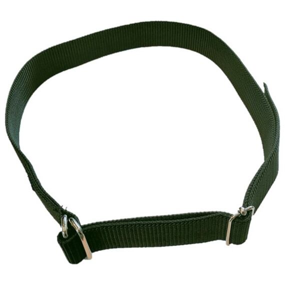 Krční řemen s kovovou sponou 130 cm, černý