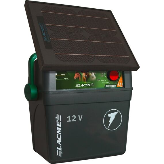 Ohradníkový akumulátorový zdroj CLOVERT B25, 2,5J 12V se solárním panelem 14W