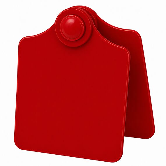 Ušní známky Primaflex bez popisu, červená, vel. 2, 25 ks/bal