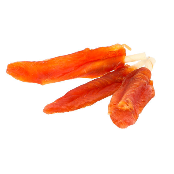 Sušené kuřecí maso na kalciové tyčince - pochoutka pro psy, 100g