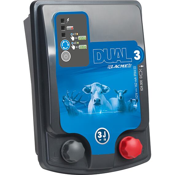 Ohradníkový kombinovaný zdroj DUAL D3 12V/230V 3J
