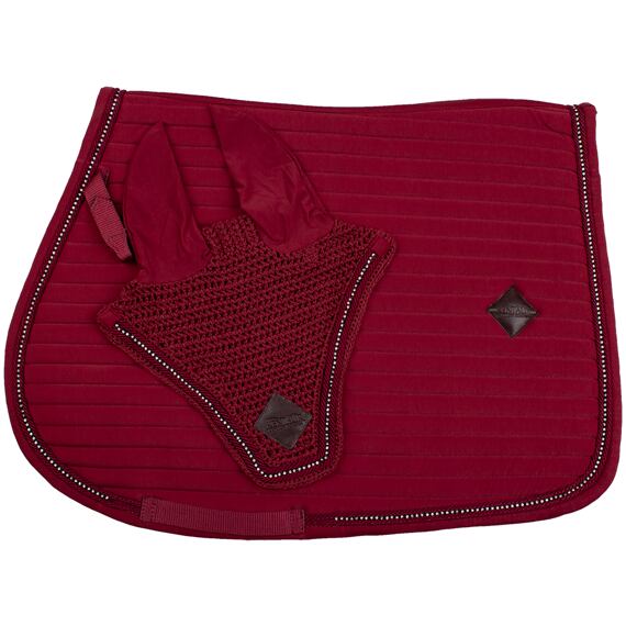 Podsedlová dečka KENTAUR Softshell včetně čabraky, vínová, FULL