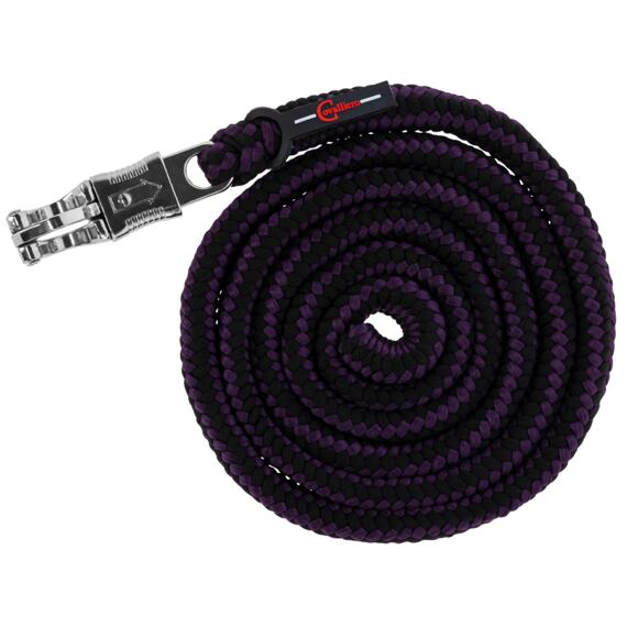 Vodítko Hippo s panic karabinou 200cm, Fialová / černá