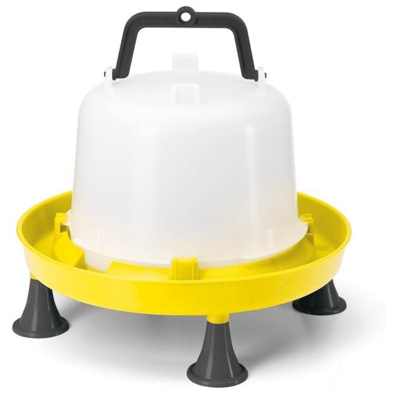Napáječka plastová s rukojetí 5 l s nožkami, žlutá