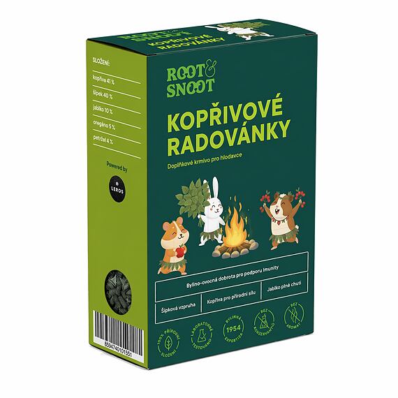 Root & Snoot Kopřivové radovánky pro hlodavce granule 200 g