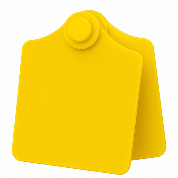 Ušní známky Primaflex bez popisu, žlutá, vel. 2, 25 ks/bal