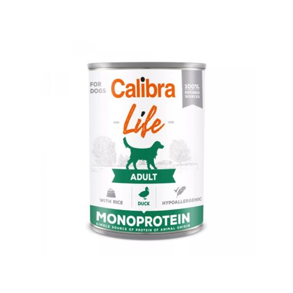 Calibra Dog Life konzerva Adult Duck with rice 400g