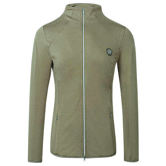 Funkční mikina se zipem Covalliero S/S 2022, khaki