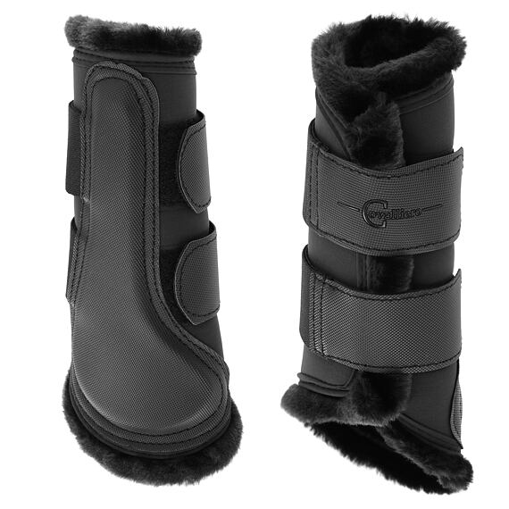 Kamaše s kožíškem Covalliero A/W 2024, černá