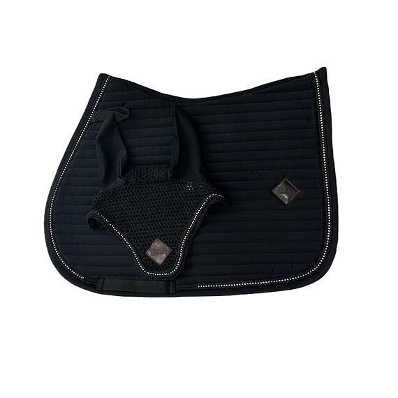 Podsedlová dečka KENTAUR Softshell včetně čabraky, černá, FULL