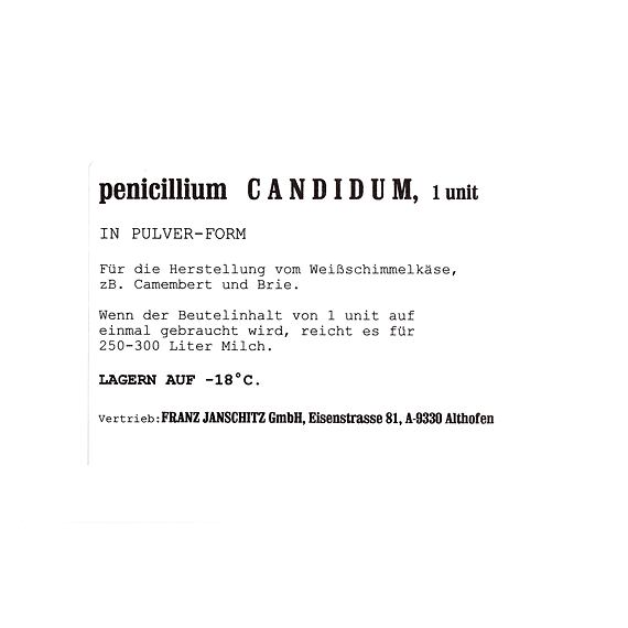 Kultura pro výrobu sýrů s bílou plísní (Penicillium Candidum)