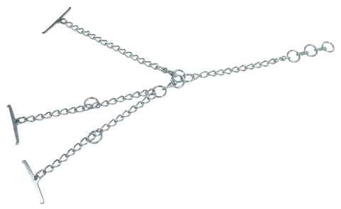 Tyrolský řetěz pro skot, dvojitý, článek 6mm, uvazovací část 60 cm, obvod krku 110cm