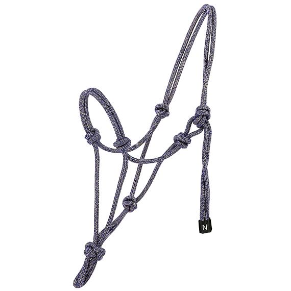 Provazová ohlávka NORTON Ethological, tmavě modrá/stříbrná
