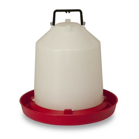 Klobouková bajonetová napáječka pro drůbež s držadlem 5 l, bez zátky