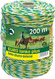 Eurolanko bíložlutozelené 3mm, 200m