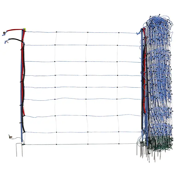 Síť pro ovce, kozy TitanNet Premium Vario +/- výška 122 cm, délka 50 m, dvojitý hrot, modro-bílá