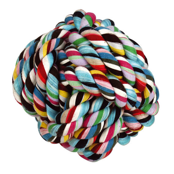 Bavlněný míč pro psy, průměr 15 cm, barevný