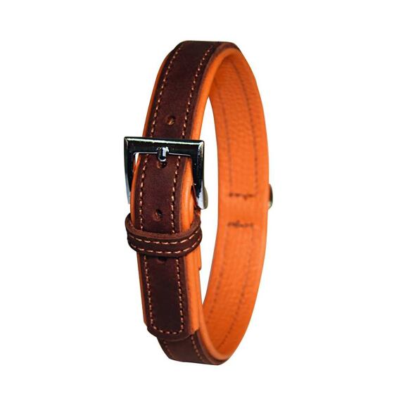 Obojek pro psy VEGAS HQ kožený, hnědý