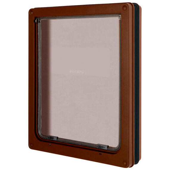 Dvířka pro psy Dog Mate dvoucestné, 366 x 441 mm, hnědé