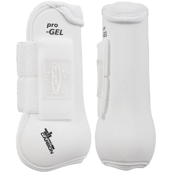 Chrániče KENTAUR Pro Carbon s gelem, bílá, vel: FULL