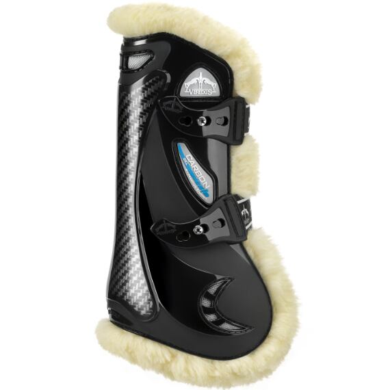 Chrániče Veredus Carbon Gel Vento Save, umělý beránek, přední, černá, L