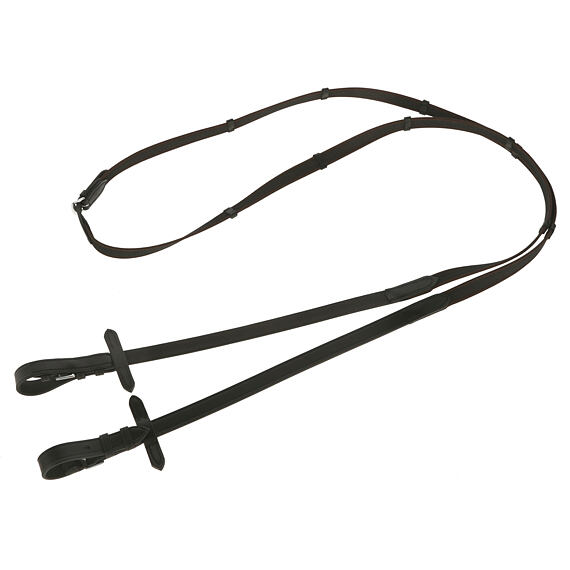 Pryžové otěže Antislip, černé/hnědé, 20 mm