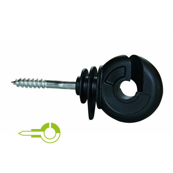 Kruhový izolátor s kovovou výztuhou a vrutem 5,3 mm