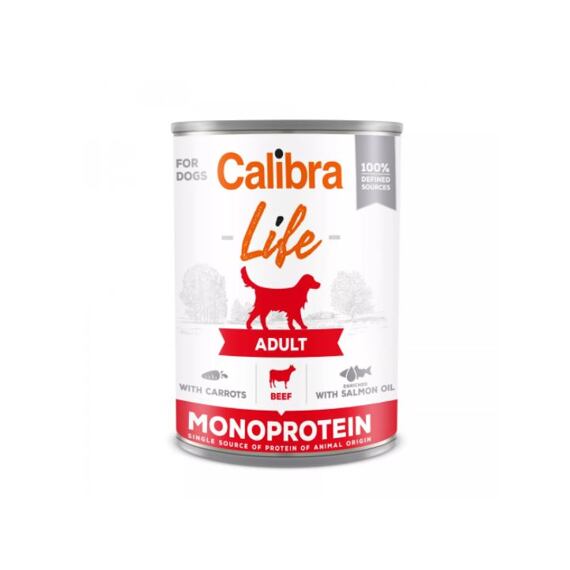 Calibra Dog Life konzerva Adult Beef with carrots 400g