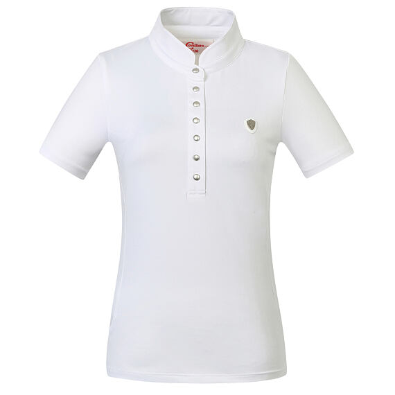 Závodní tričko se stojáčkem Covalliero S/S 2022, bílá