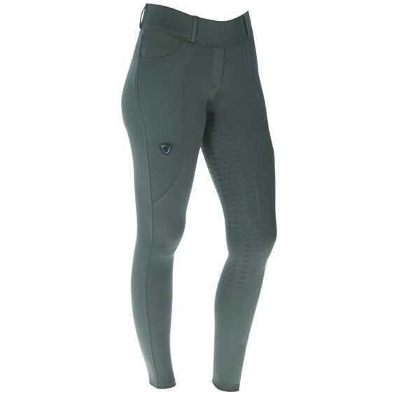 Dětské jezdecké legíny s gripem Covalliero A/W 2023, nefritově zelená