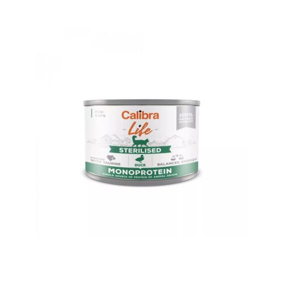 Calibra Cat Life konzerva Sterilised Duck 200g