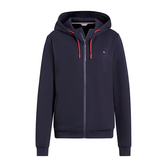 Mikina s kapucí TOMMY HILFIGER Kingston, dámská, kolekce S/S 2025, modrá