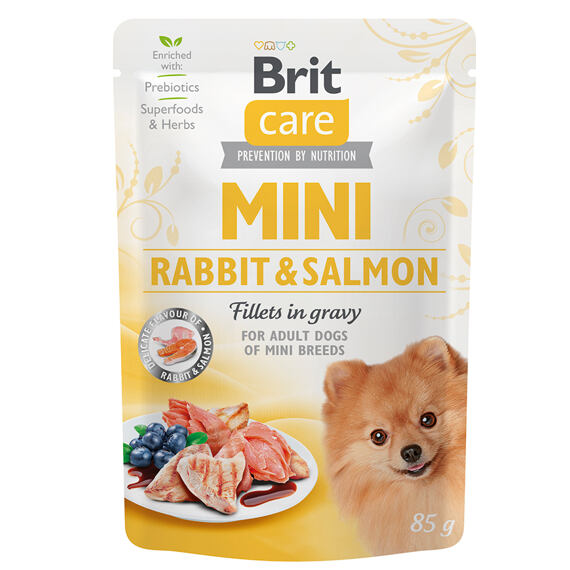 Brit Care Dog Mini Rabbit&Salomon fillets in gravy 85g