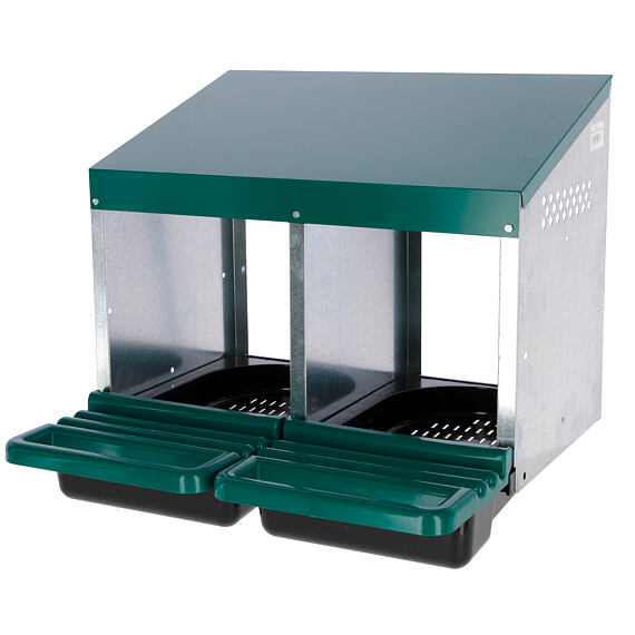 Snáškové hnízdo pro slepice pozinkované dvoumístné