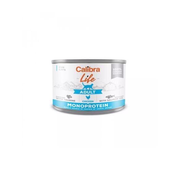 Calibra Cat Life konzerva Adult Chicken wit Chicken hearts 200g