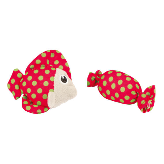 Látkový bonbón a ryba