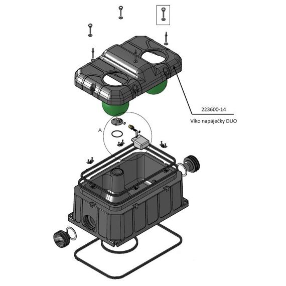 ND Horní víko pro napáječku DUO