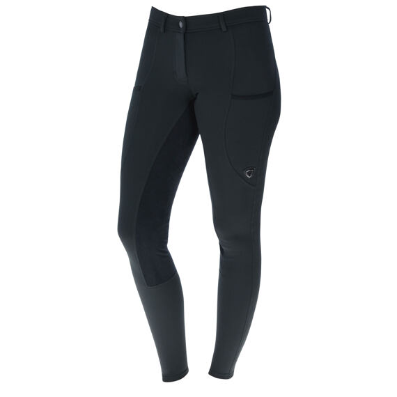 Dámské jezdecké rajtky s koženým sedem Covalliero A/W 2023, černá