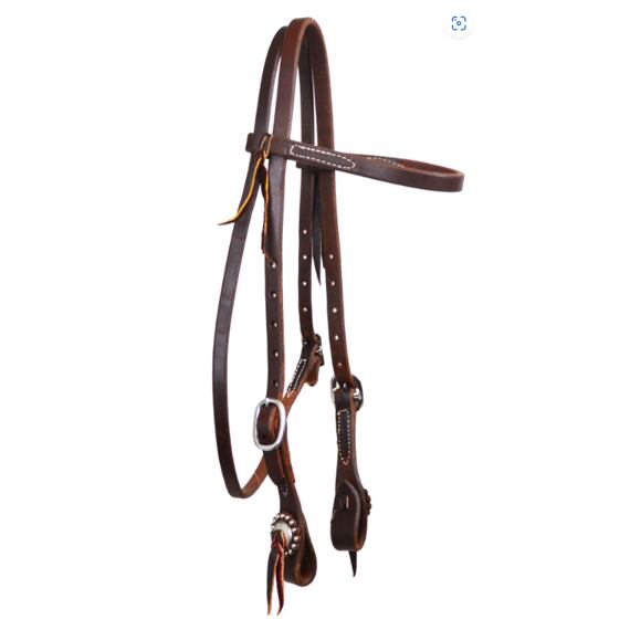 Uzdečka westernová Paul Taylor Concho, klasická čelenka, nerezové kování