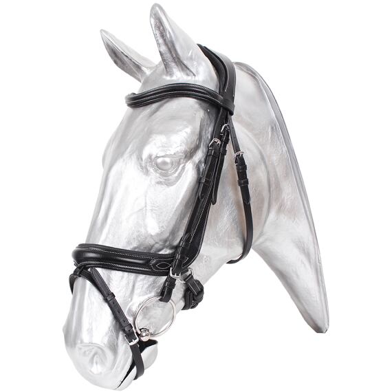 Uzdečka kožená anatomická KenTaur s kontrastním prošitím