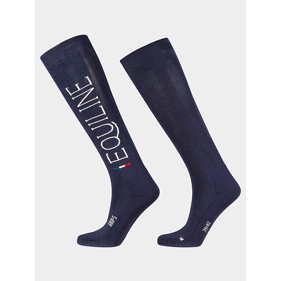 Podkolenky EQUILINE Easy Fit, modrá