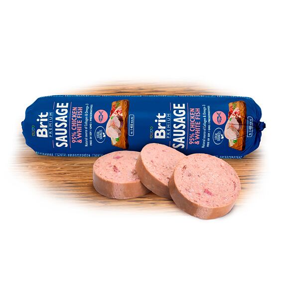 Brit Sausage Chicken & White Fish  800g