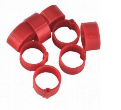 Kroužek zámkový na slepice 12mm, 100ks/bal - červená