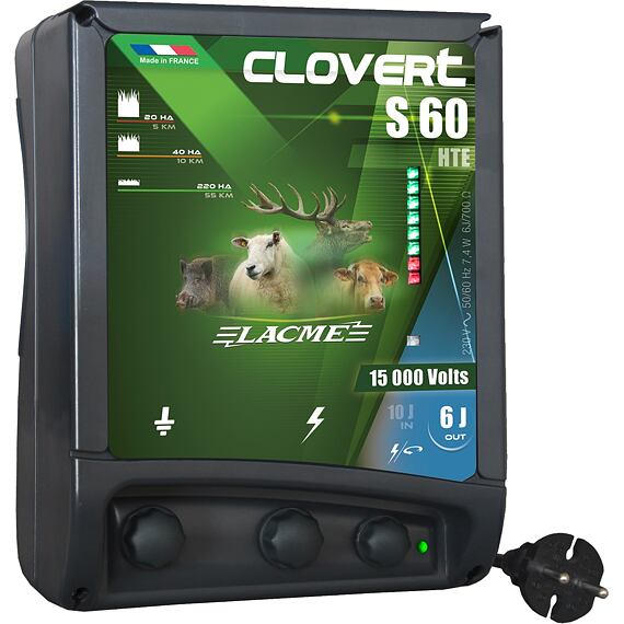 Ohradníkový síťový zdroj CLOVERT S60 HTE, 6 J 230 V