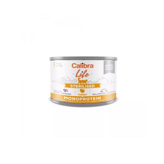 Calibra Cat Life konzerva Sterilised Turkey 200g