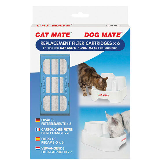 Náhradní filtry do fontánky CAT MATE a DOG MATE, 6 ks/bal