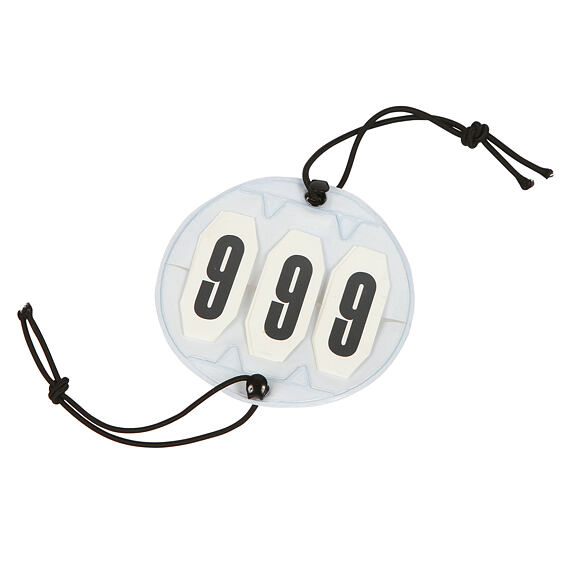 Turnajová čísla, 3 čísla, průměr 9cm, gumička, pár